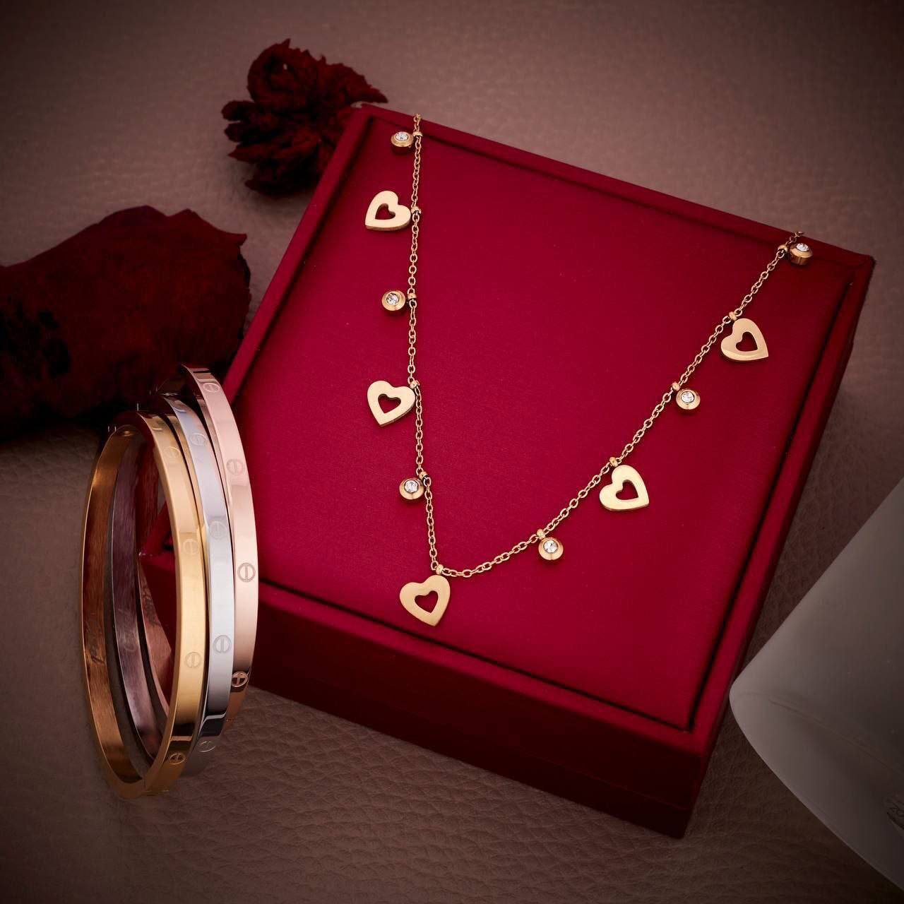 Ensemble : Bracelet Cartier et Collier Différents Motifs